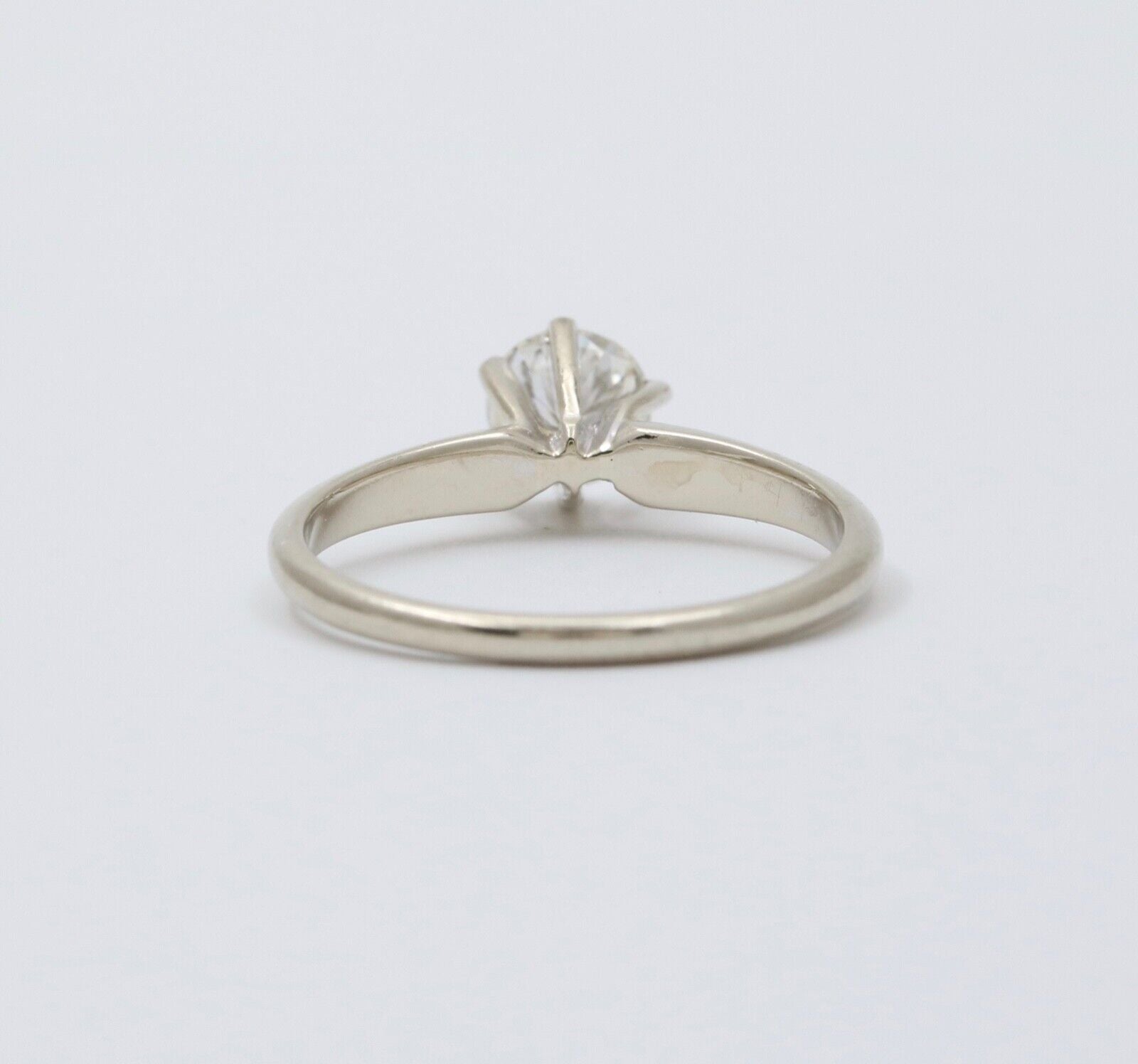 Vintage Diamond 14K White Gold Engagement Ring
