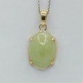 Vintage 22K Yellow Gold Cabochon Jade Pendant