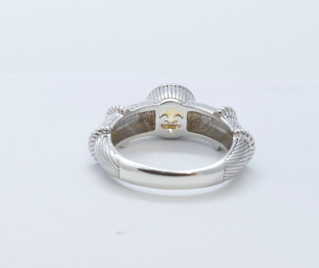 Vintage Judith Ripka Citrine 925 Sterling Silver Ring