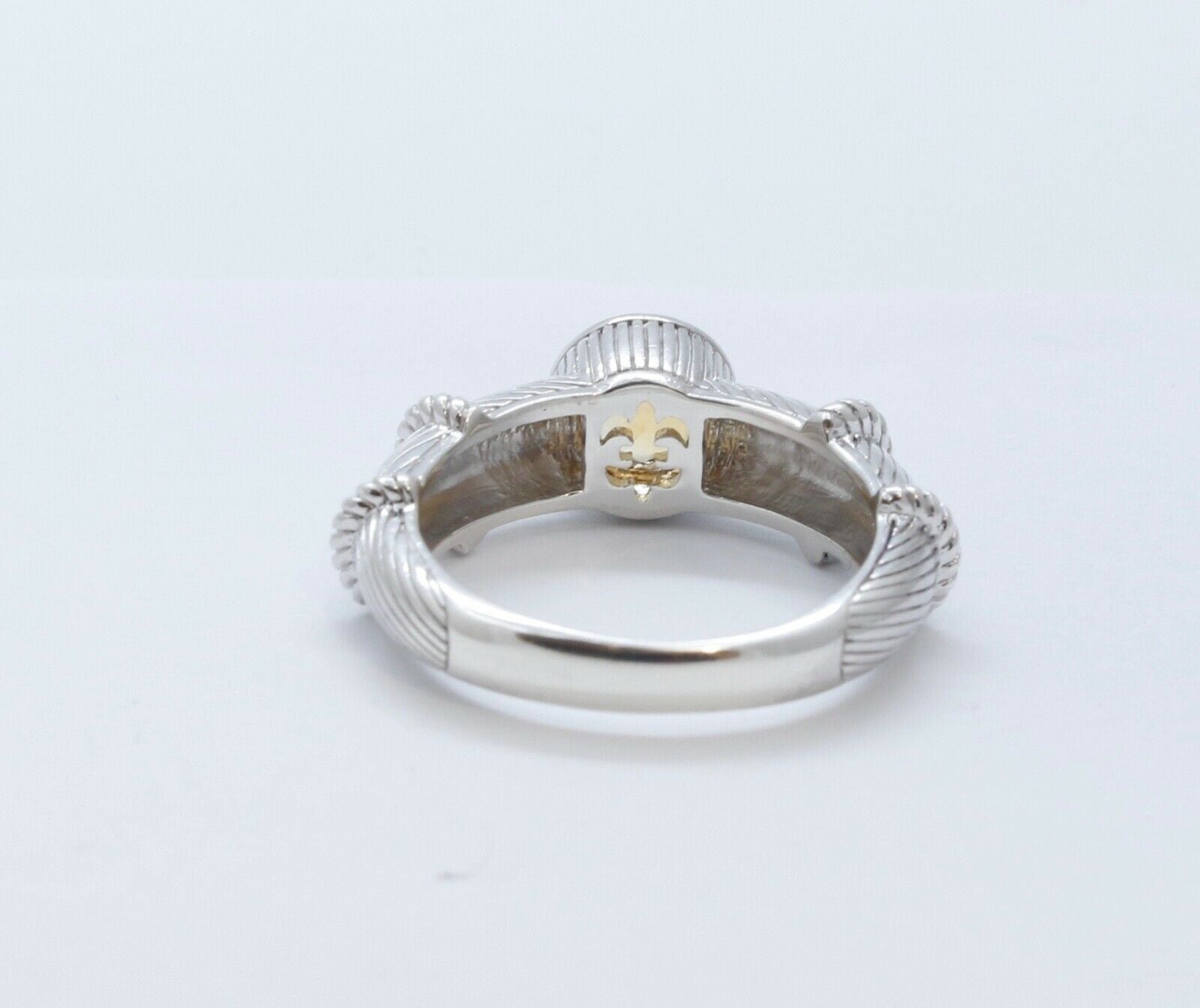 Vintage Judith Ripka Citrine 925 Sterling Silver Ring