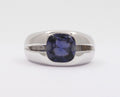 Vintage Tiffany & Co Iolite 18K White Gold Solitaire Ring