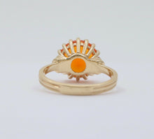 Load image into Gallery viewer, Powerful Orange Mexican Fire Opal 14K Yellow Gold Ring
