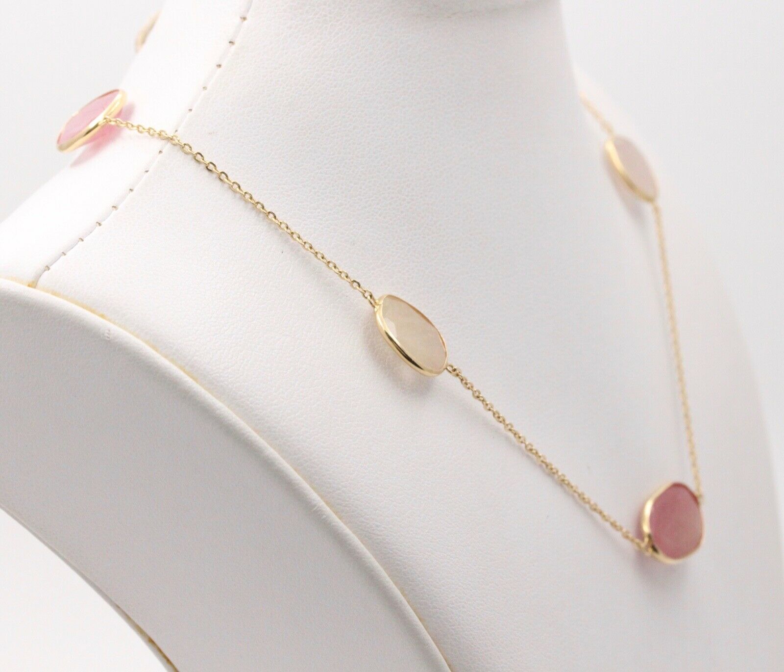 Vintage Quartz Crystal 14K Yellow Gold Necklace