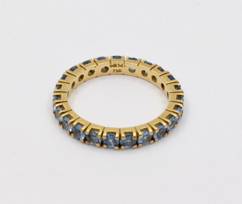 Vintage Spinel 18K Yellow Gold Eternity Stacking Wedding Band