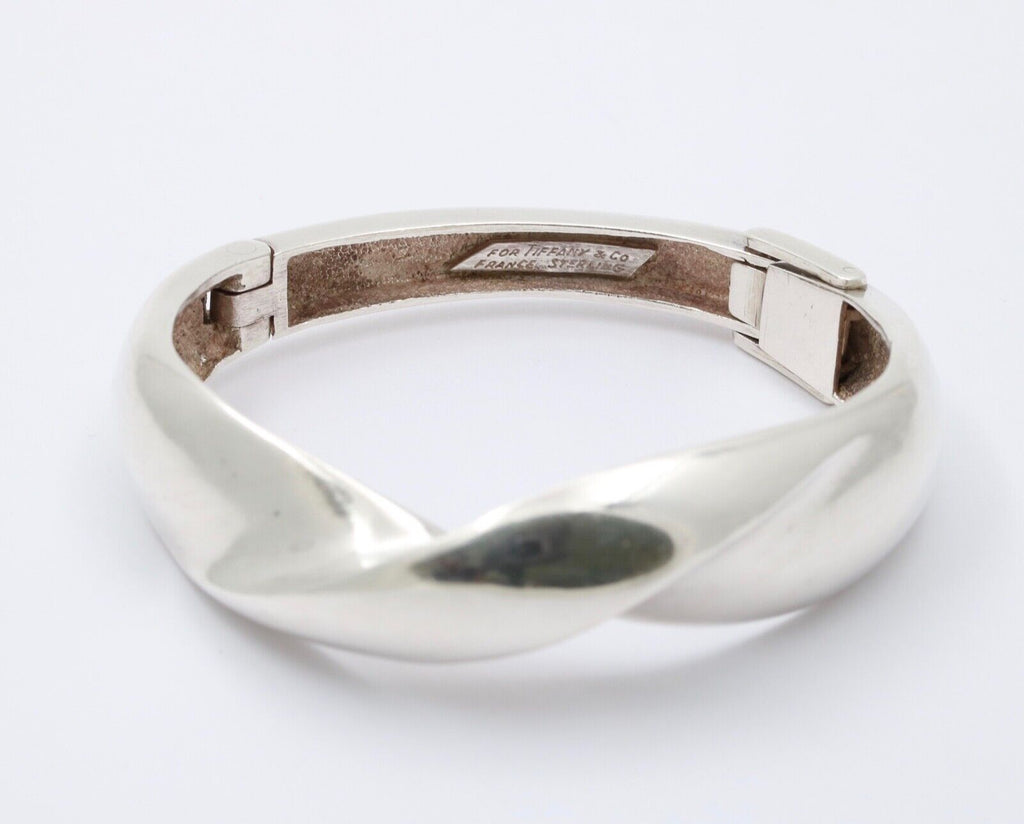 Vintage French Tiffany And Co. 925 Twist Bangle Cuff Bracelet