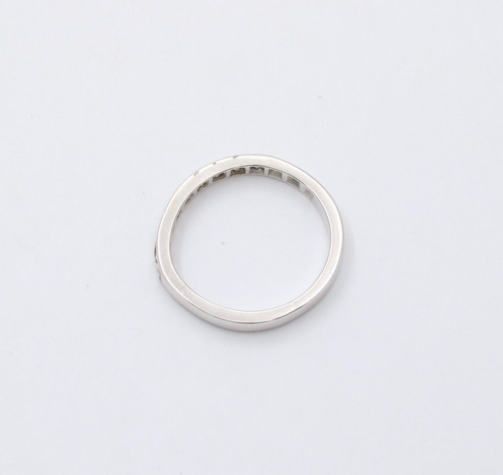 Vintage 14K Gold Half Eternity Ring, Wedding Band.