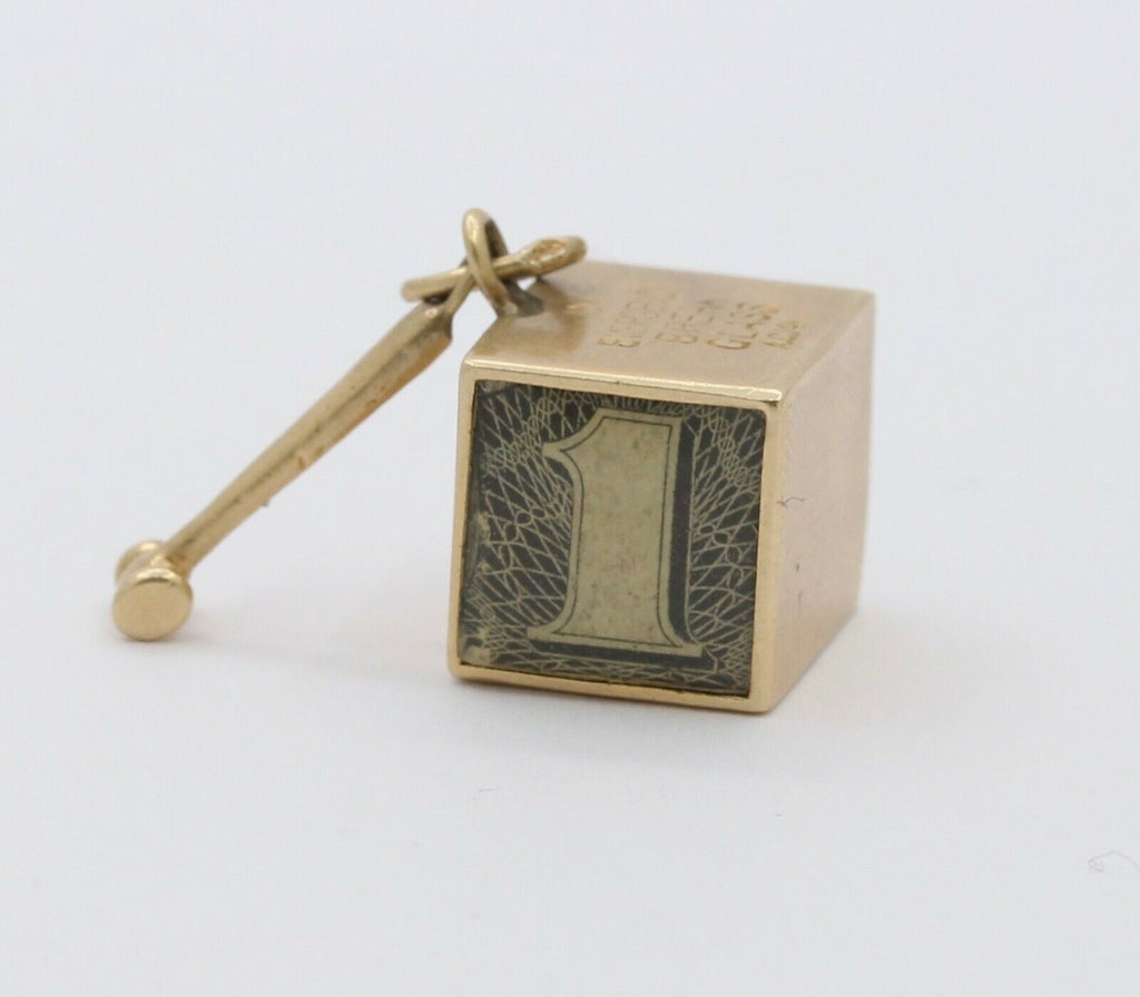 Vintage 14K Yellow Gold Emergency Money Charm