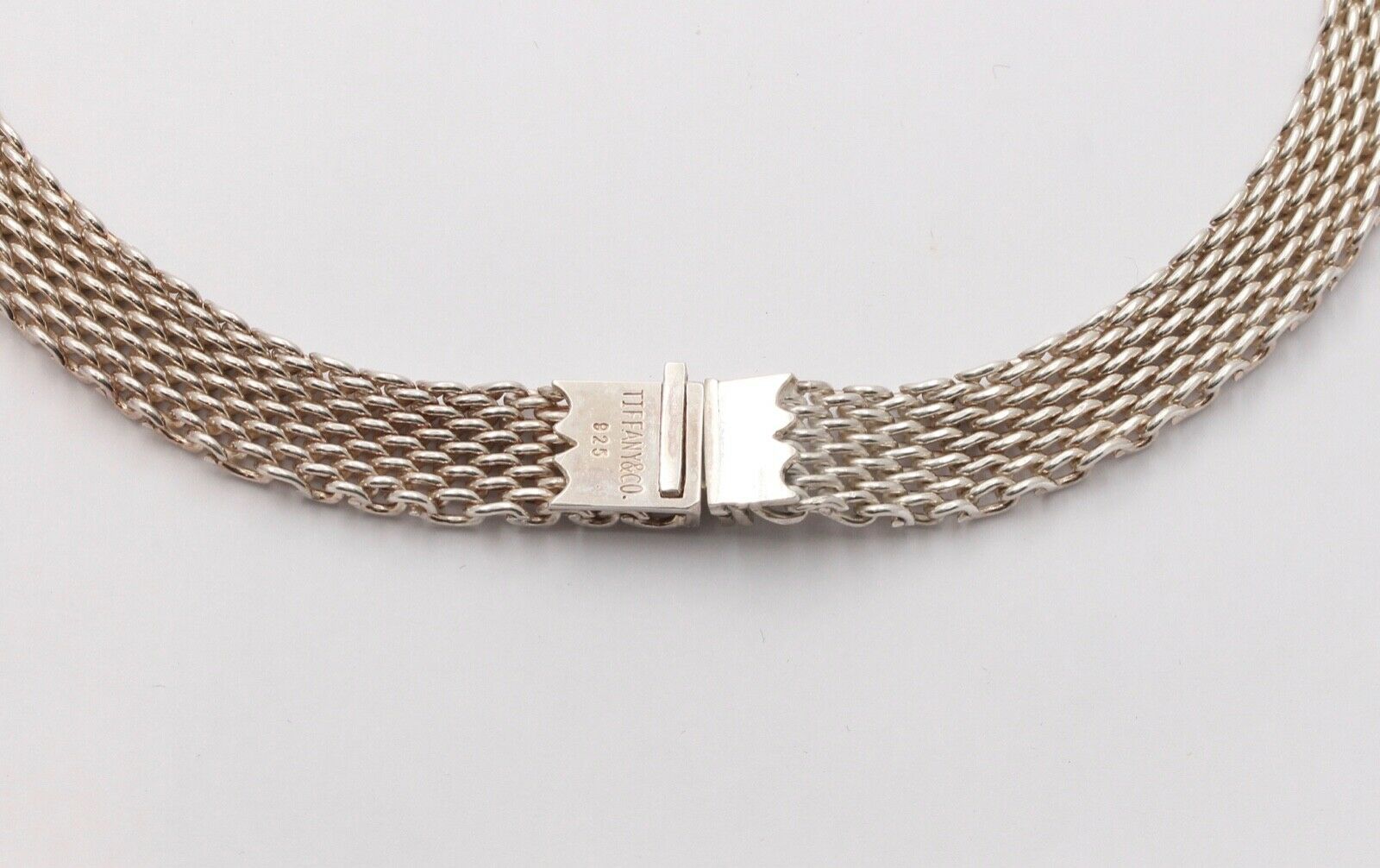 Tiffany and Co. Somerset Mesh Necklace 925 Sterling Silver