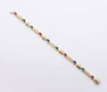 Vintage Unique Multi Stone 14k Yellow Gold Bracelet