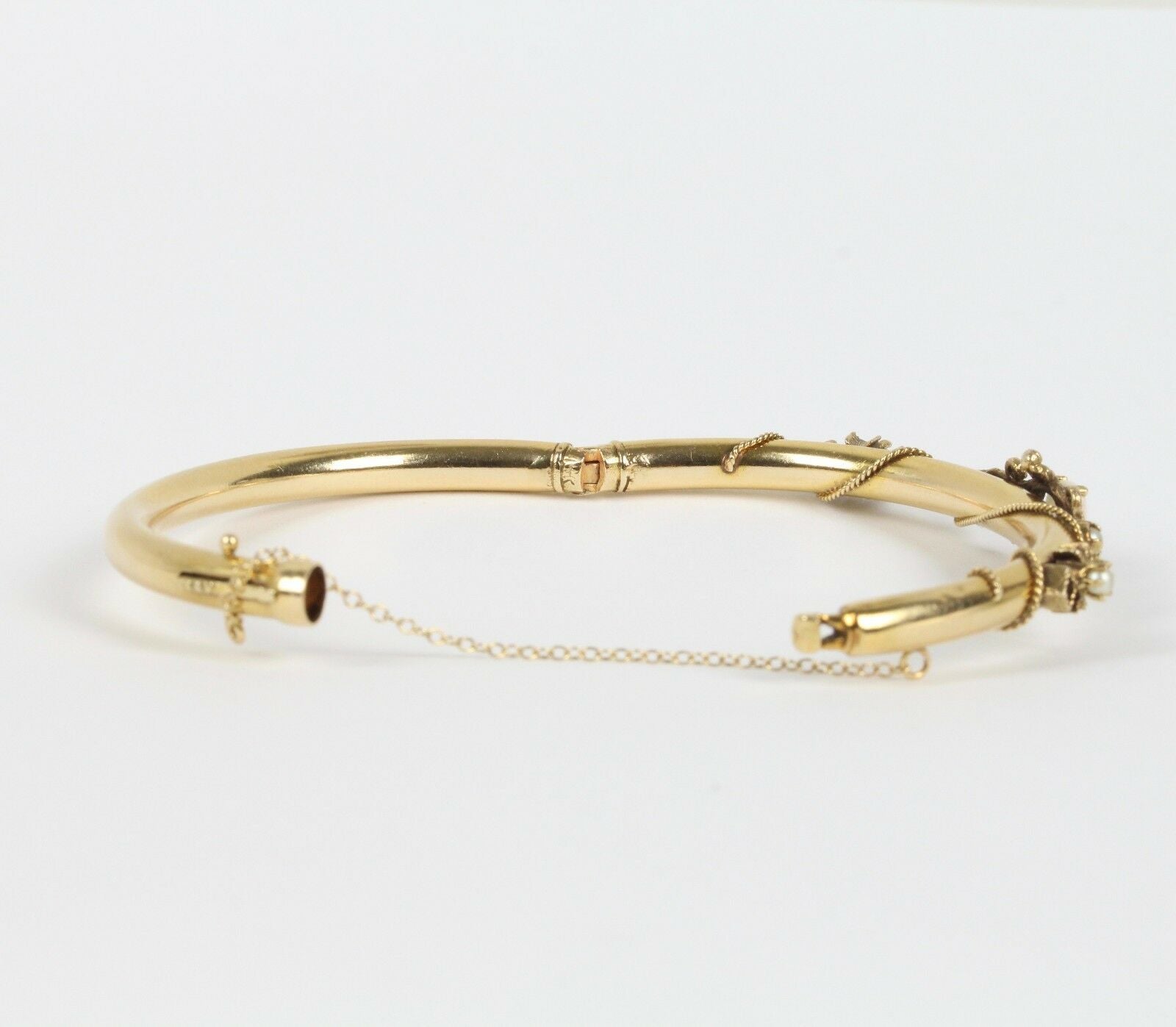Victorian 14K Yellow Gold Opal Bangle