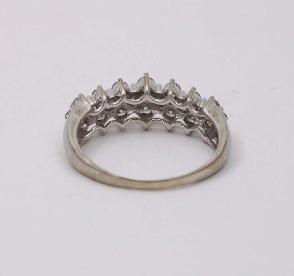 Vintage Diamonds 14K White Gold Wedding Band