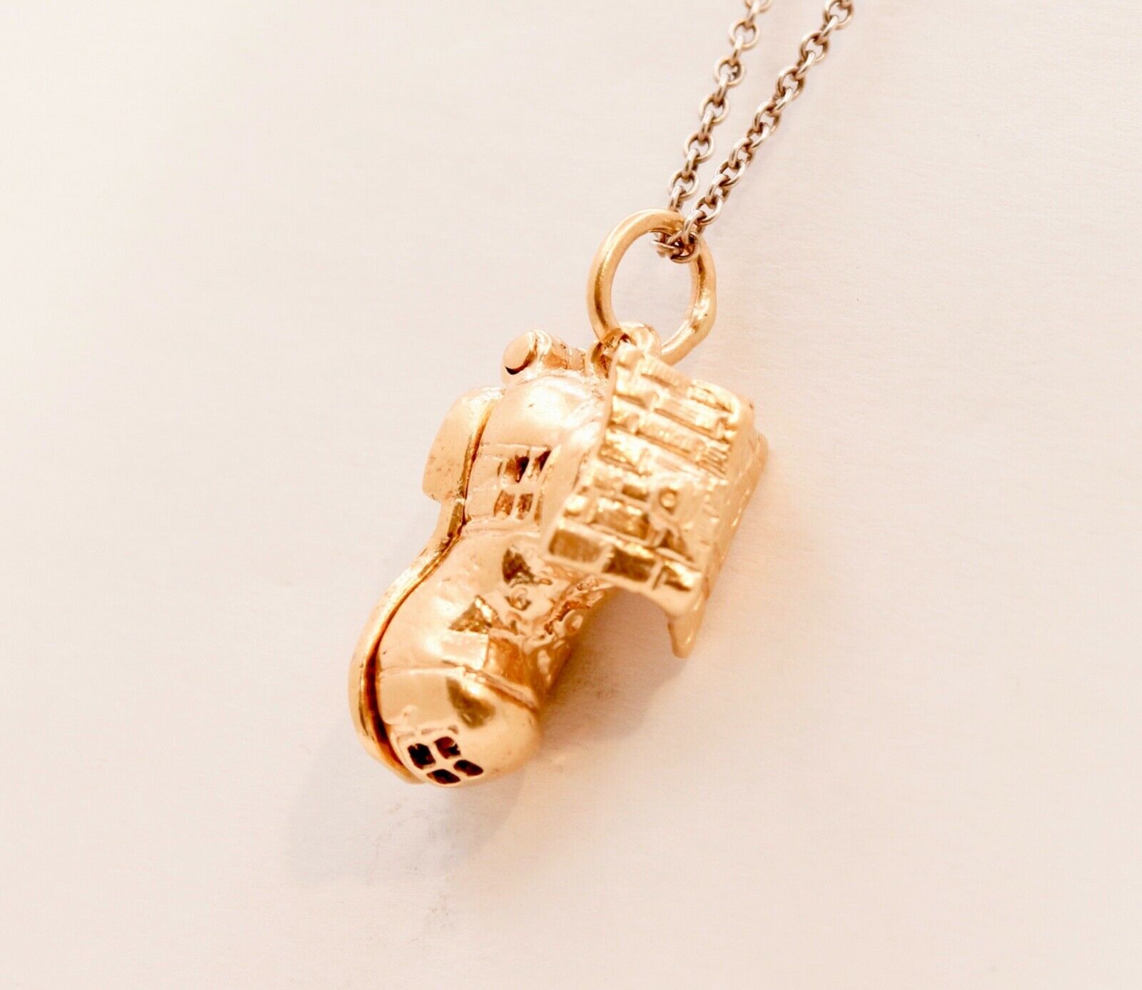 Vintage 14K Yellow Gold Movable "There Was An Old Woman" Enamel Pendant Charm