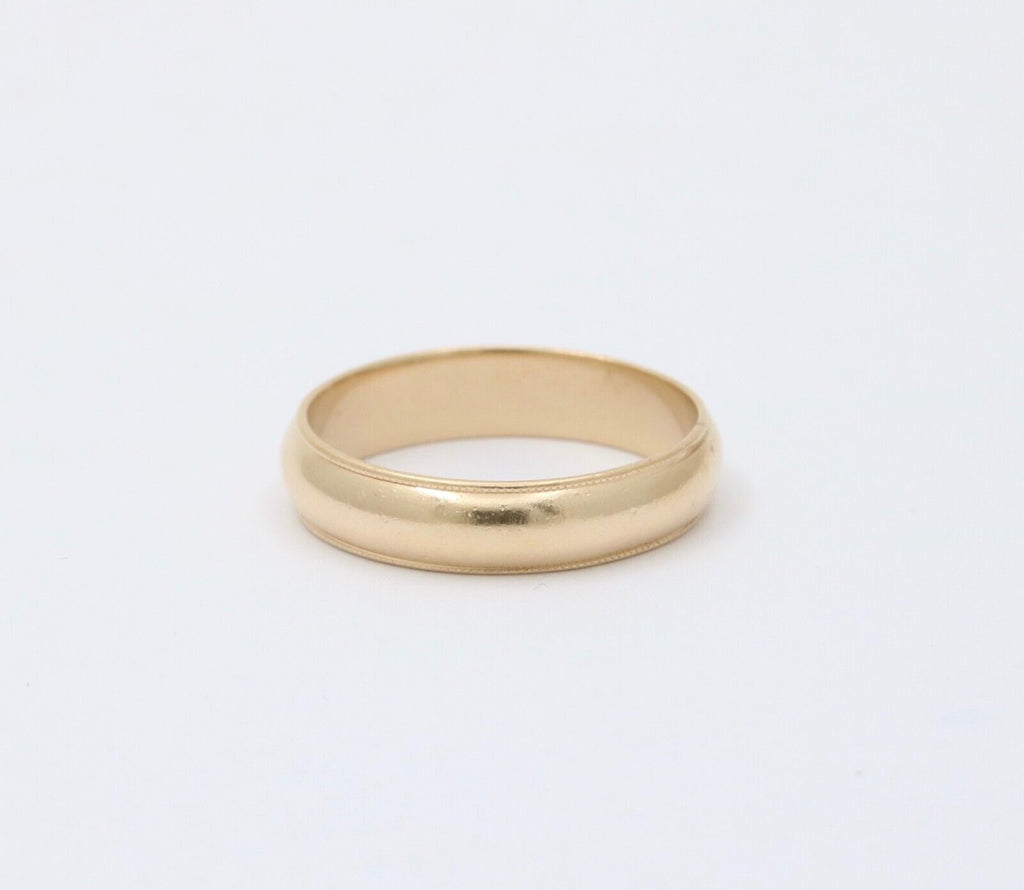 Vintage 14K Yellow Gold Wedding Band Ring, Stacking Band.