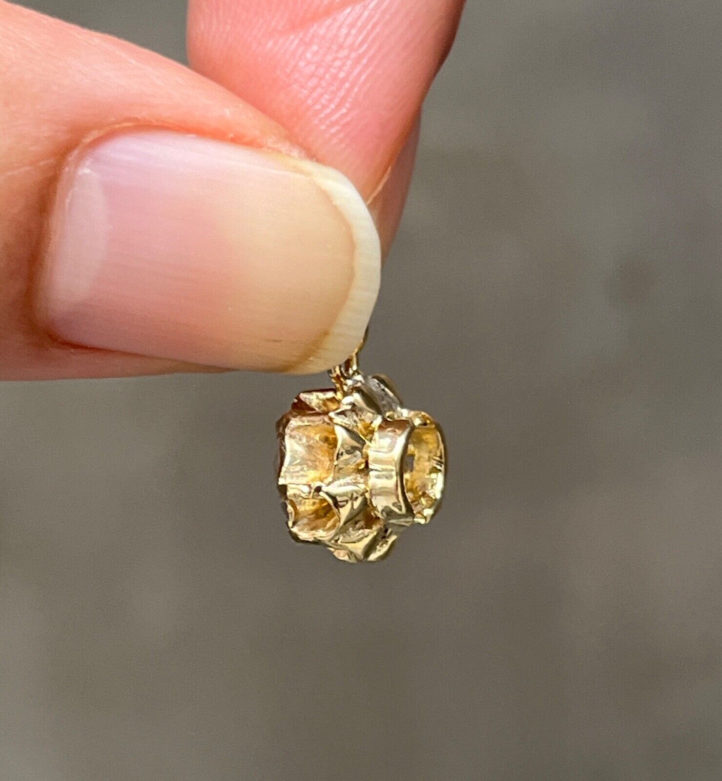 Antique Rose Cut diamond Charm Pendant