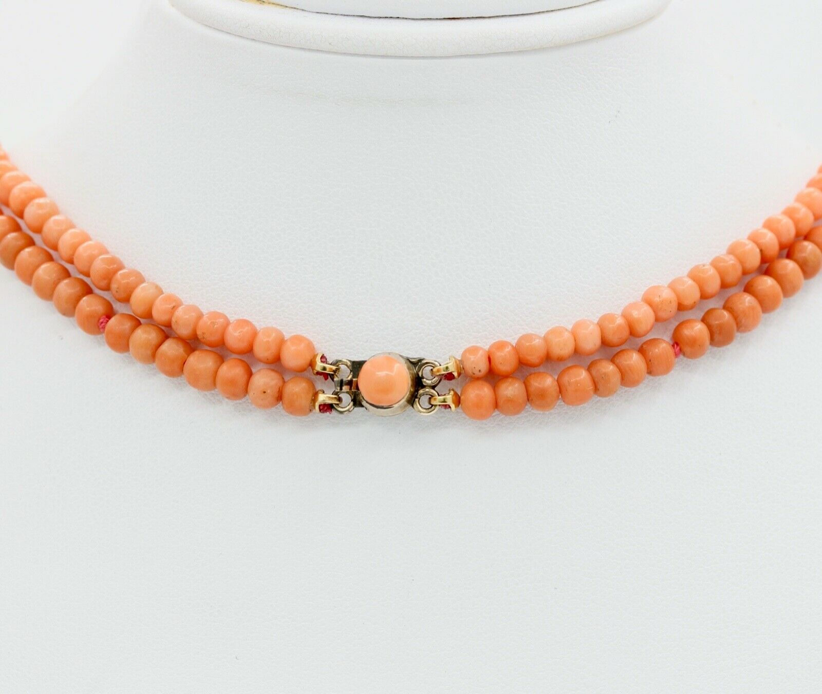 Victorian Coral Double Strand Necklace