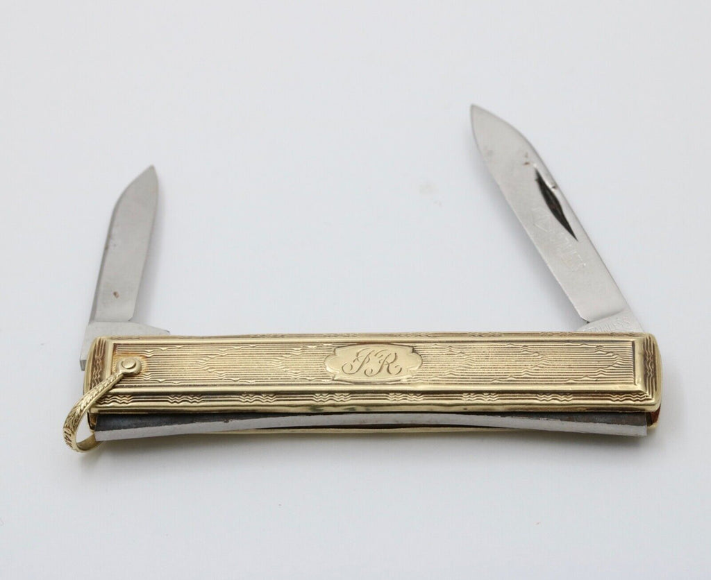 Vintage 14K Yellow Gold Pocket Knife Pendant, Necklace