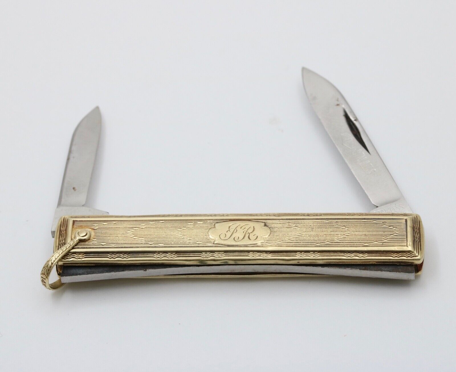 Vintage 14K Yellow Gold Pocket Knife Pendant, Necklace