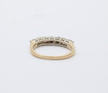 Load image into Gallery viewer, Vintage 14K Gold Seven Diamond Ring Band, Wedding Band.
