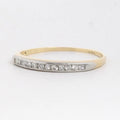 Vintage 14K Yellow Gold Diamond Wedding Band