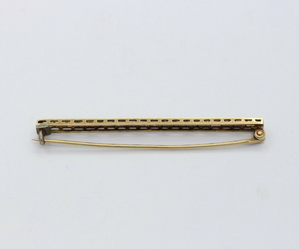 Victorian 18K Yellow Gold Bar Pin