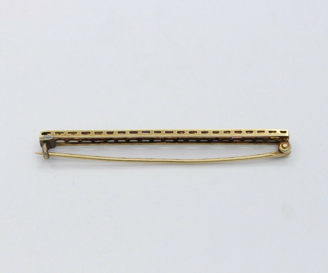 Victorian 18K Yellow Gold Bar Pin