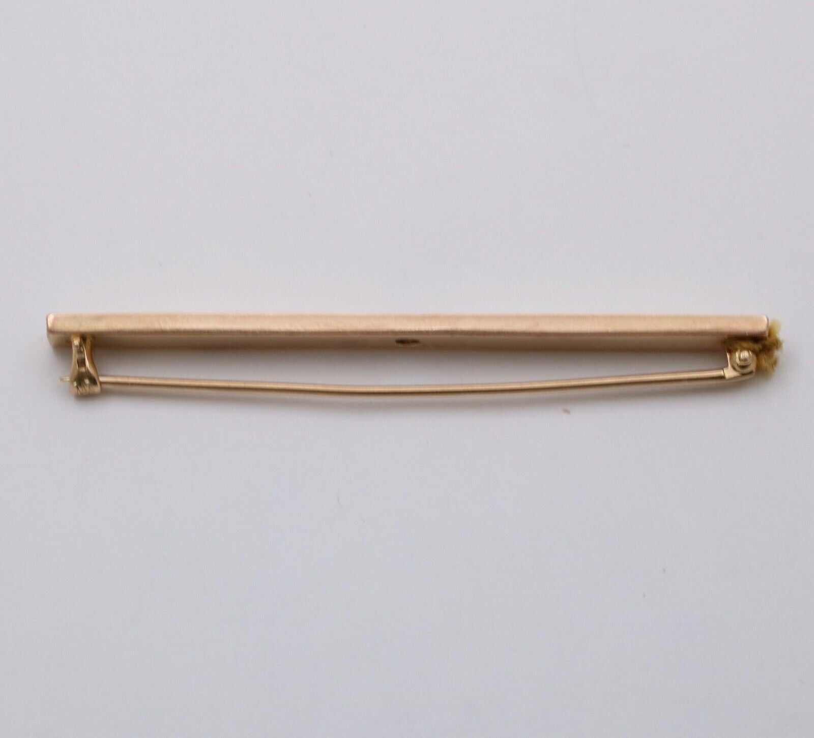 Art Deco Sapphire 14K Yellow Gold Bar Brooch Pin
