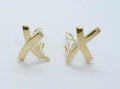 Tiffany and Co Paloma Picasso 18K Yellow Gold Graffiti X Earrings