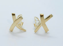 Load image into Gallery viewer, Tiffany and Co Paloma Picasso 18K Yellow Gold Graffiti X Earrings
