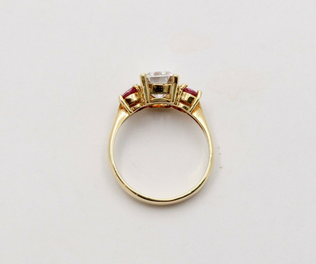 Vintage 14K Yellow Gold Pink Tourmaline Cocktail Ring