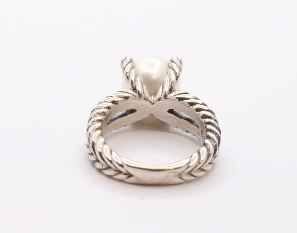 David Yurman Cable Pearl Ring with Diamonds