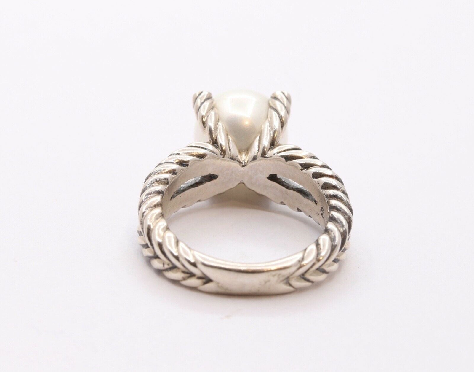 David Yurman Cable Pearl Ring with Diamonds
