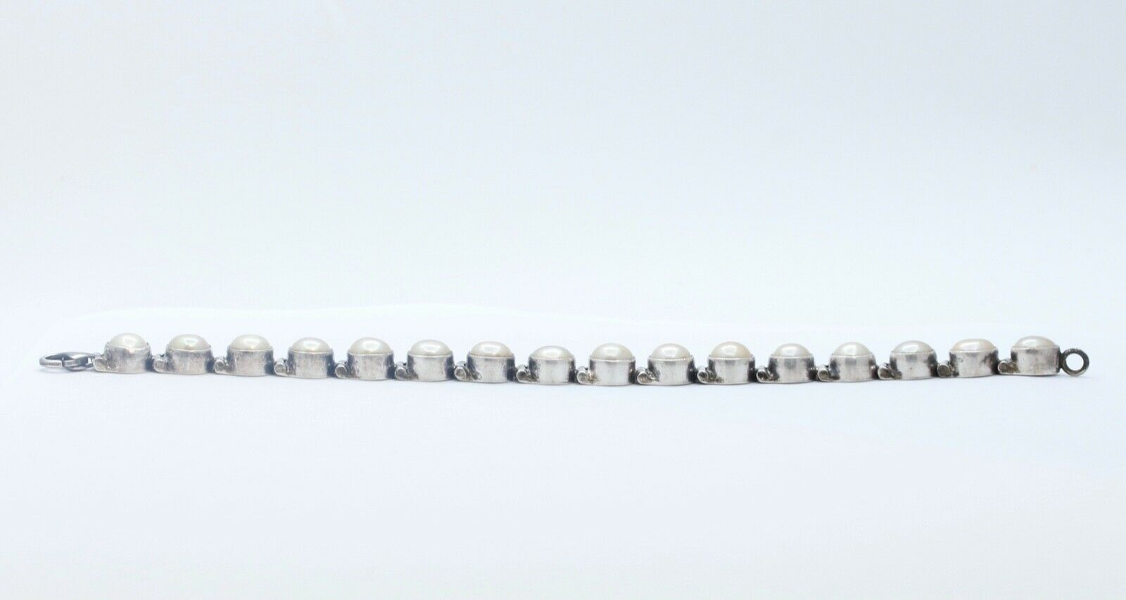 Vintage Aceloni Bracelet 925 Sterling Silver and Pearls