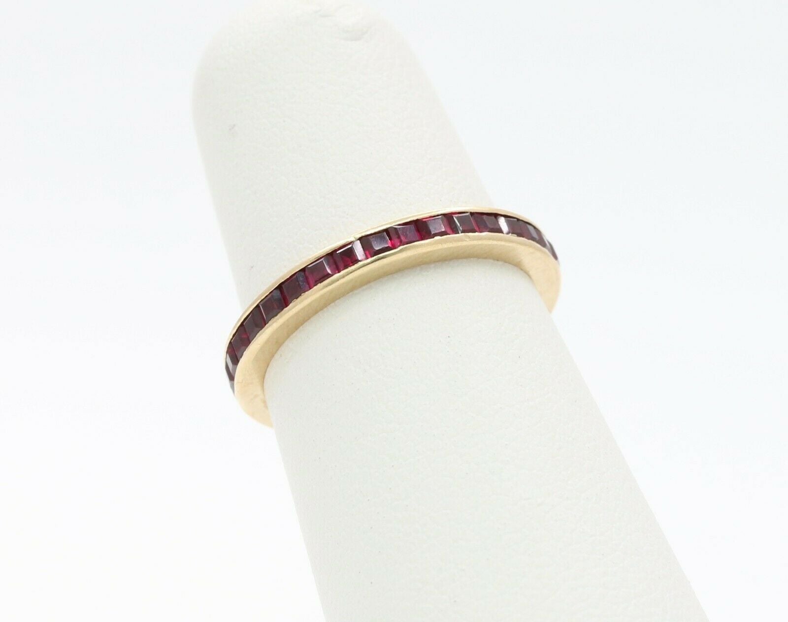 Vintage 14K Yellow Gold Ruby Eternity Band