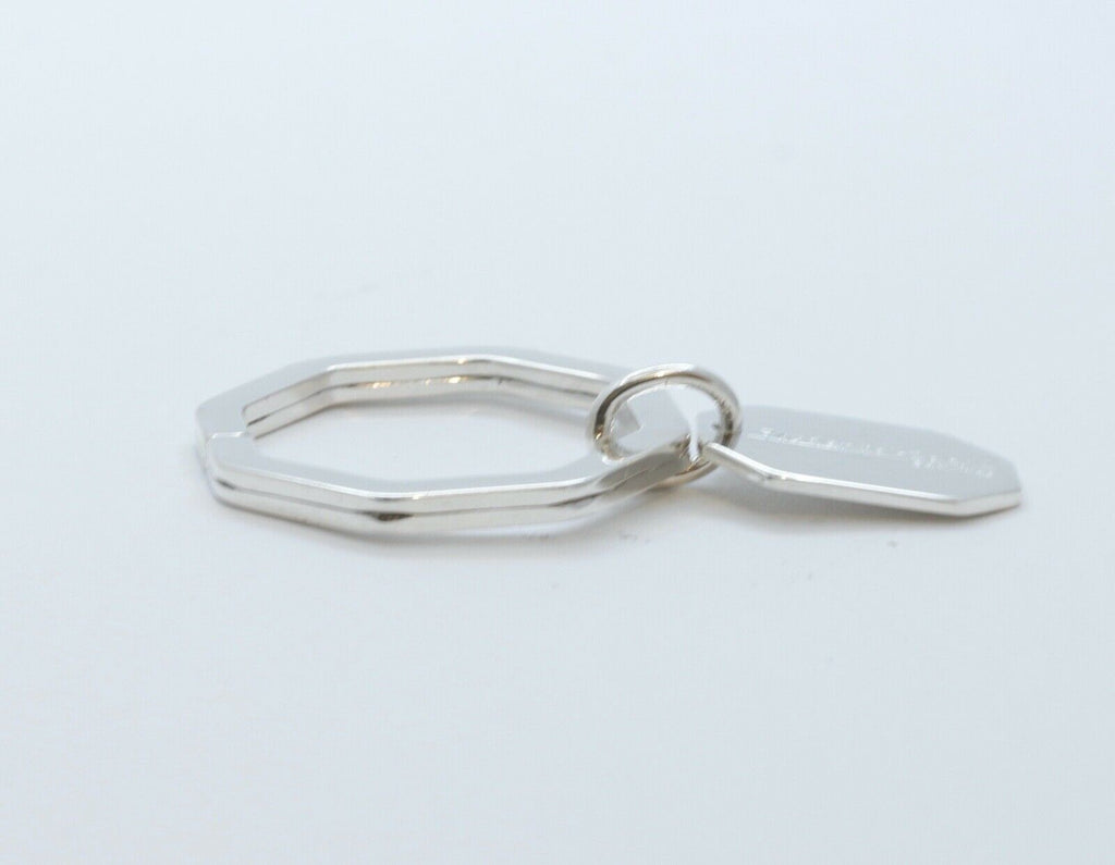 Tiffany and Co. Octagonal Keychain 925 Sterling Silver