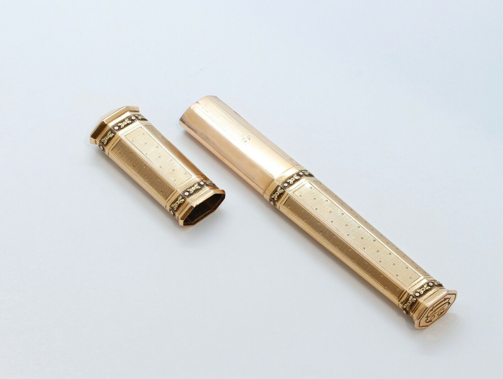 Victorian French 18K Yellow Rose Gold Wax Seal Stamp