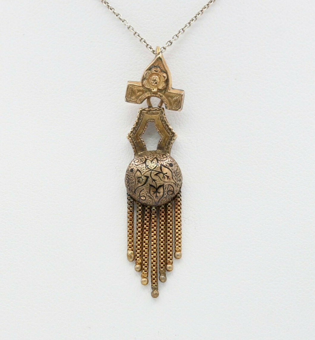 Victorian 10K Yellow Gold Tassel Pendant