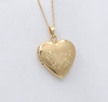 Load image into Gallery viewer, Vintage Heart Locket Pendant 14K Yellow Gold
