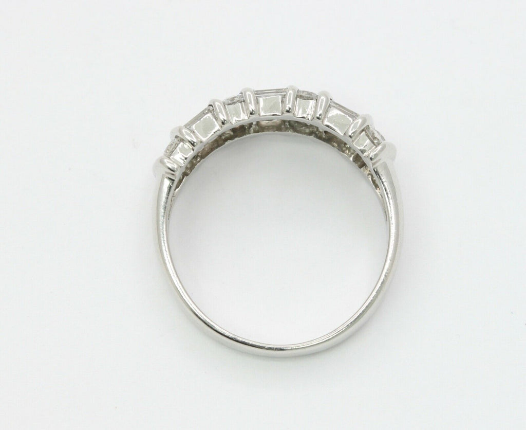 Vintage Ladies Platinum Diamonds Anniversary Wedding Band