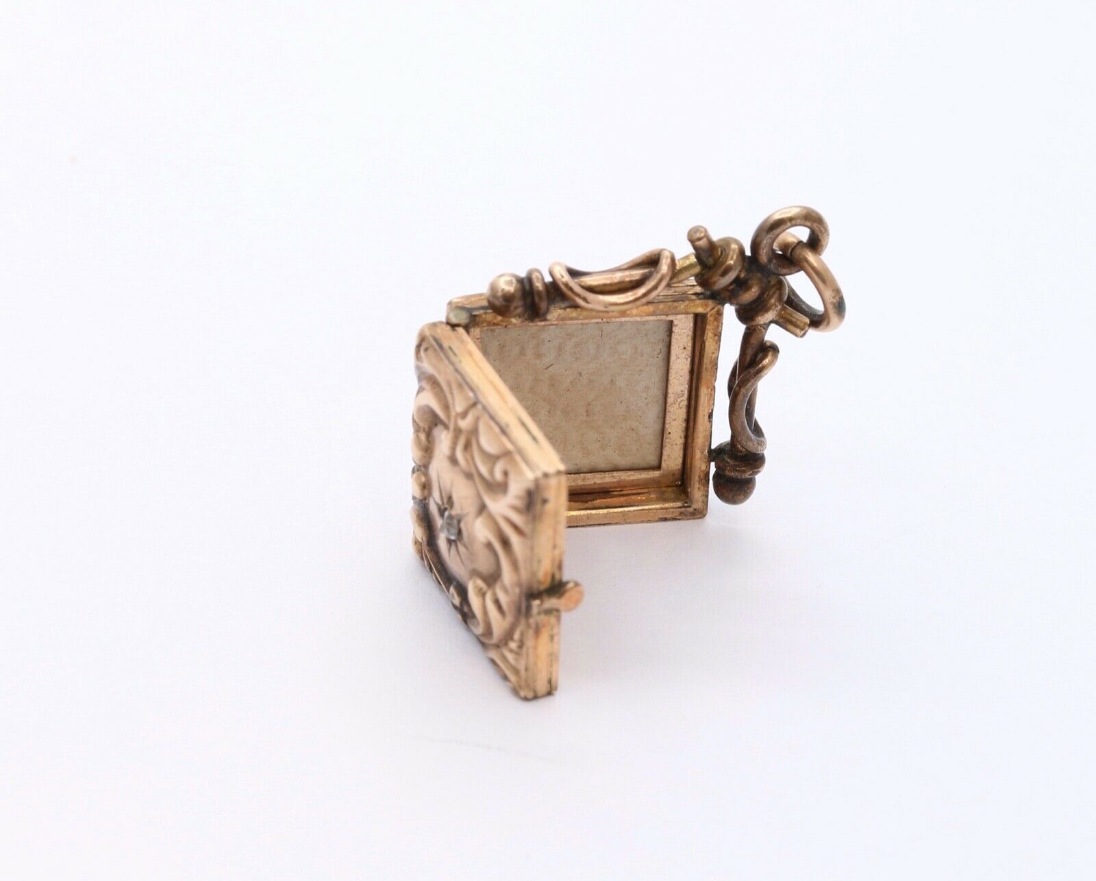 Victorian Locket Pendant Charm Gold Vermeil