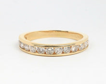 Load image into Gallery viewer, Vintage Unisex Half Circle Diamond Wedding Band
