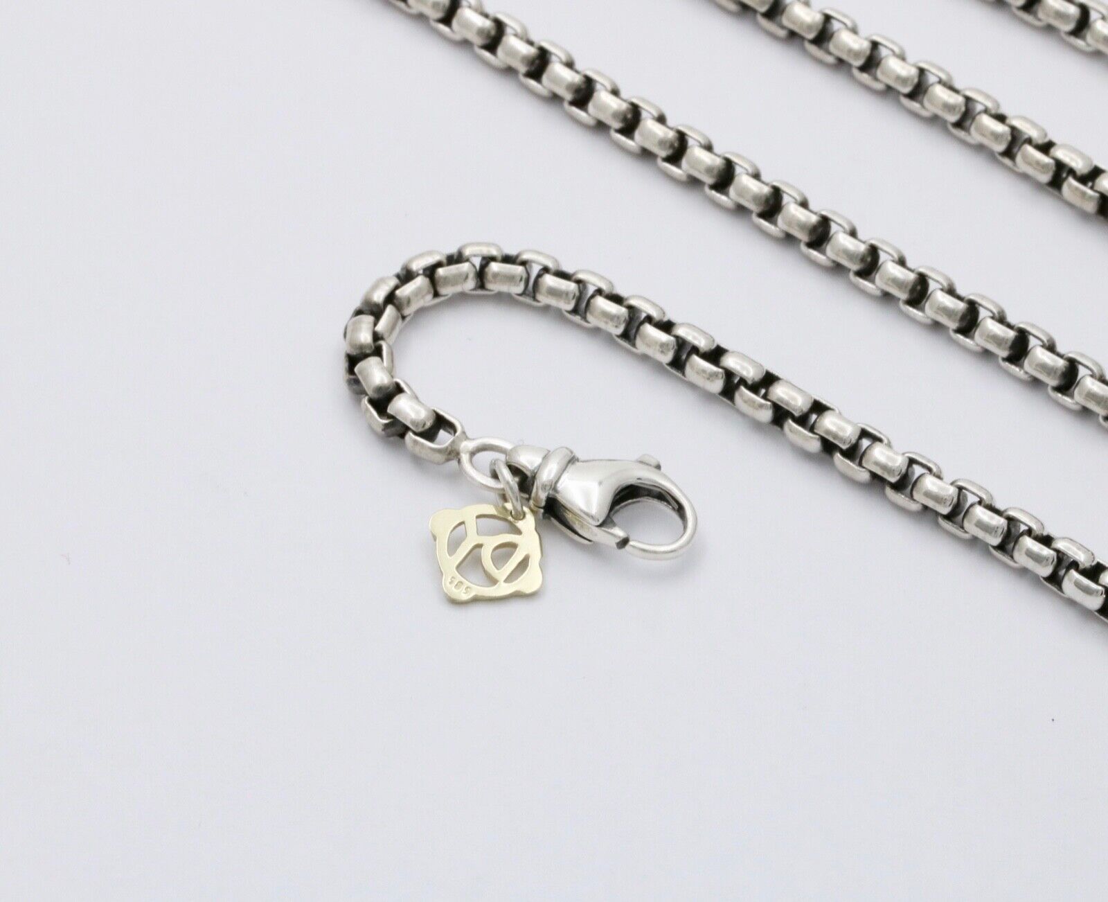 David Yurman 925 585 Box Chain Collection 32 Inch Necklace
