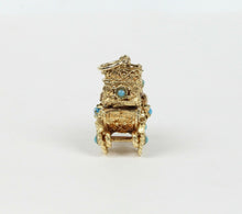 Load image into Gallery viewer, Vintage 14k Yellow Gold Baby Carriage Pendant
