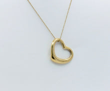 Load image into Gallery viewer, Tiffany and Co Elsa Peretti Floating Heart Pendant and Chain 18K Yellow Gold
