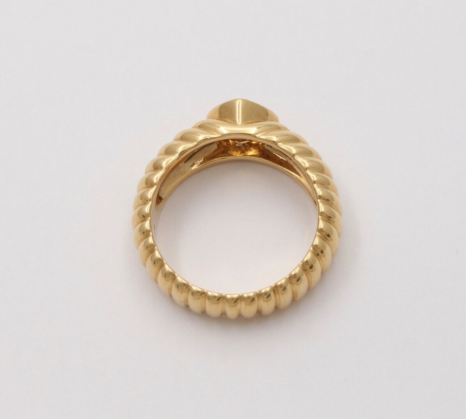 Vintage Tiffany and Co. 18K Citrine Heart Ring