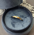 Geneva Two-tone Platinum & 18K Yellow Gold Striped Stacking Band