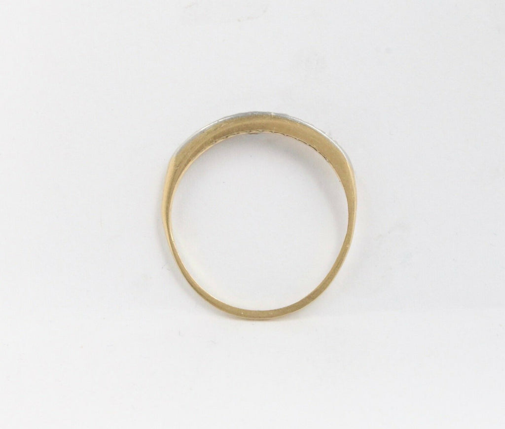 Vintage 14K Yellow Gold Diamond Wedding Band