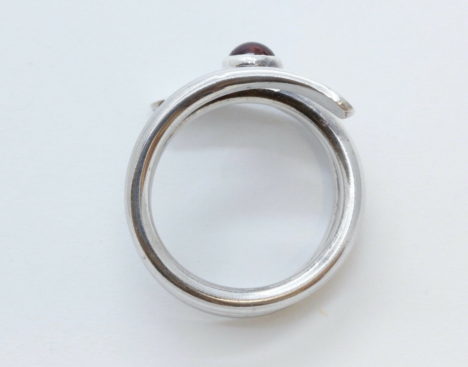 Beautiful Vintage Tourmaline Sterling Silver Coil Ring