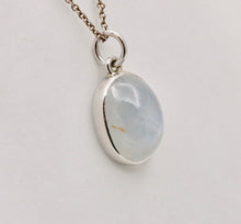 Load image into Gallery viewer, Vintage Cabochon Star Sapphire 14K White Gold Charm Pendant.
