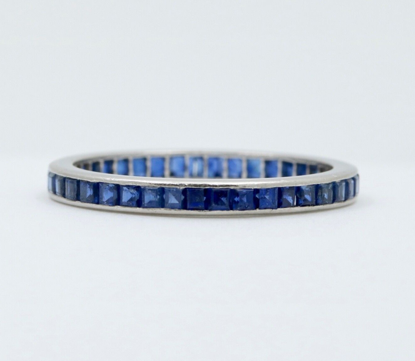 Vintage Tiffany & Co Sapphire Eternity Platinum Band.
