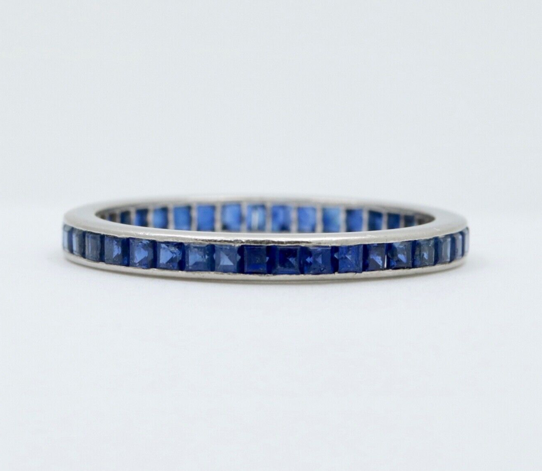 Vintage Tiffany & Co Sapphire Eternity Platinum Band.